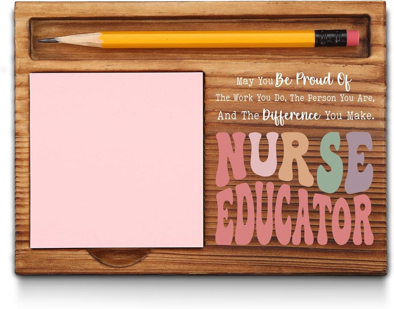 akeke Nurse Educator Sticky Note Holder, Nurse Educator Thank You Appreciation Gifts for Men, Women, Nursing Instructor, Nurse Educator Office Desk Self-Stick Note Pad Holders GSH488 - Image 1